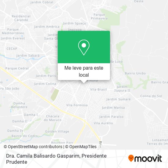 Dra. Camila Balisardo Gasparim mapa