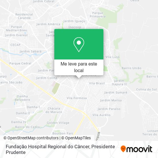 Fundação Hospital Regional do Câncer mapa