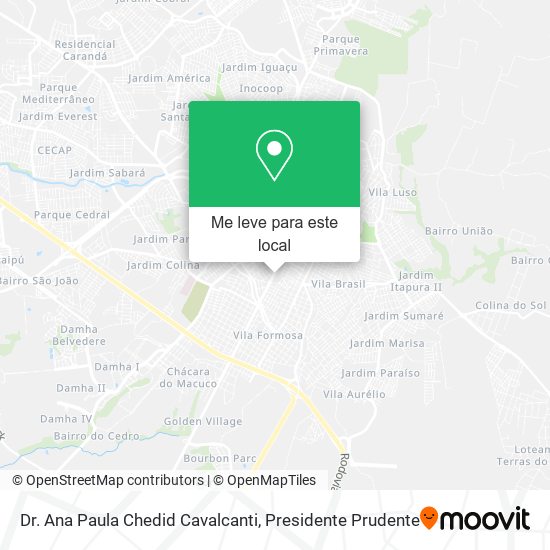 Dr. Ana Paula Chedid Cavalcanti mapa