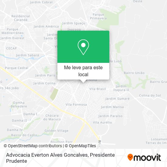 Advocacia Everton Alves Goncalves mapa