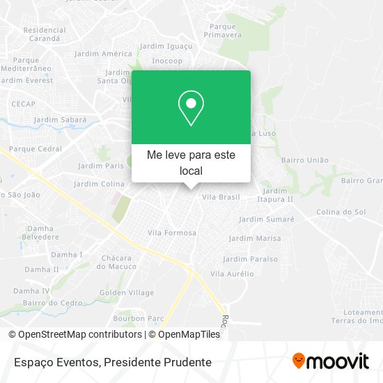 Espaço Eventos mapa