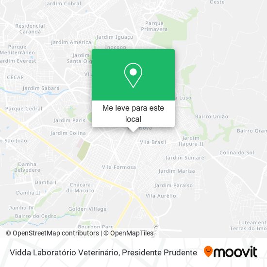 Vidda Laboratório Veterinário mapa