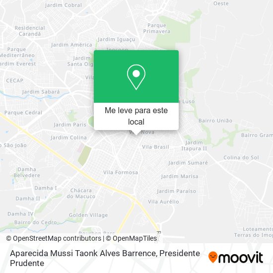 Aparecida Mussi Taonk Alves Barrence mapa