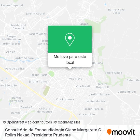 Consultório de Fonoaudiologia Giane Margarete C Rolim Nakad mapa