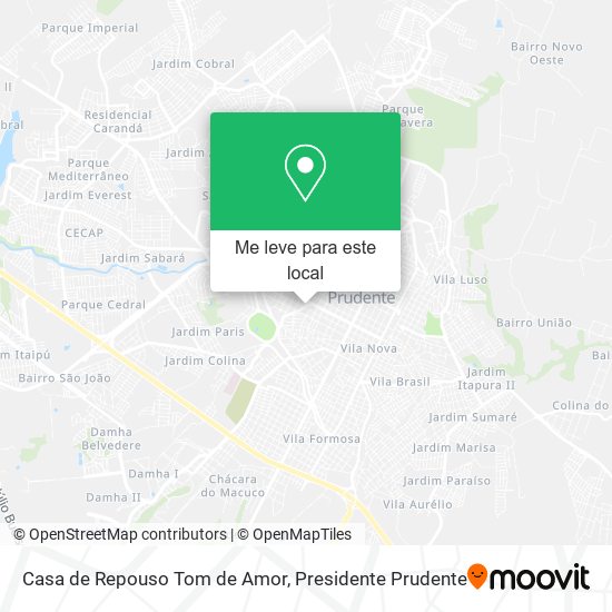 Casa de Repouso Tom de Amor mapa
