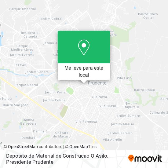 Deposito de Material de Construcao O Asilo mapa