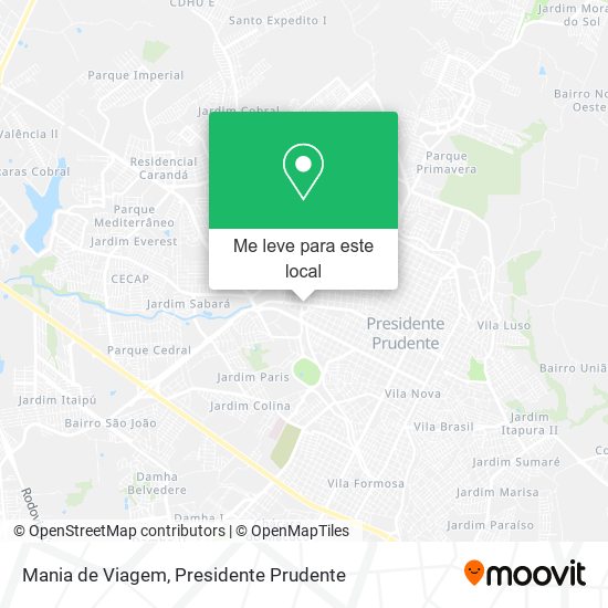 Mania de Viagem mapa