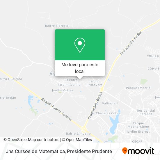 Jhs Cursos de Matematica mapa