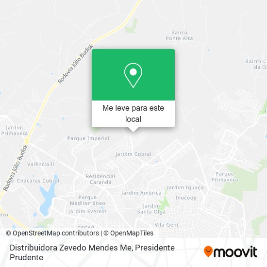 Distribuidora Zevedo Mendes Me mapa