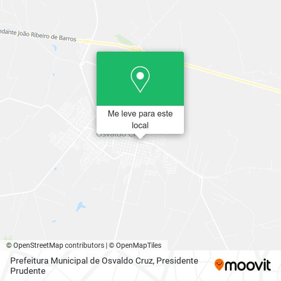 Prefeitura Municipal de Osvaldo Cruz mapa