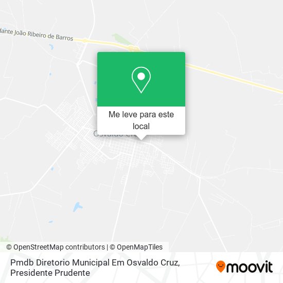 Pmdb Diretorio Municipal Em Osvaldo Cruz mapa