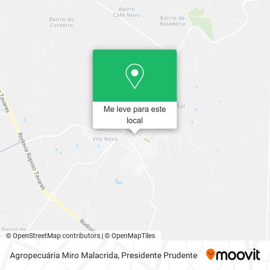 Agropecuária Miro Malacrida mapa