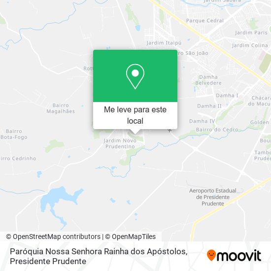Paróquia Nossa Senhora Rainha dos Apóstolos mapa