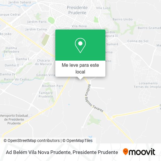 Ad Belém Vila Nova Prudente mapa