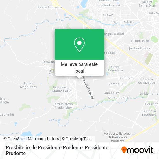 Presbiterio de Presidente Prudente mapa