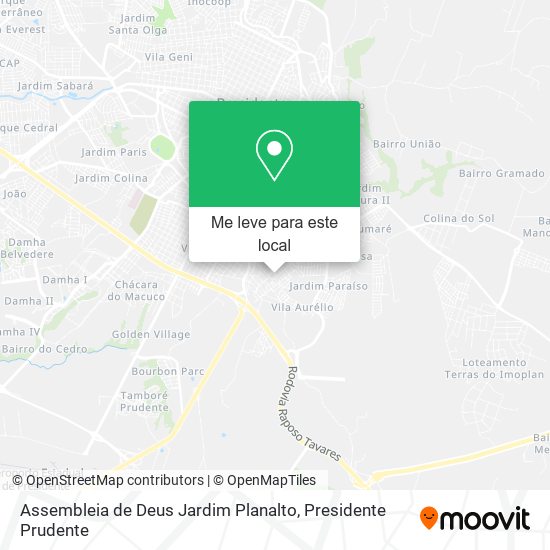 Assembleia de Deus Jardim Planalto mapa