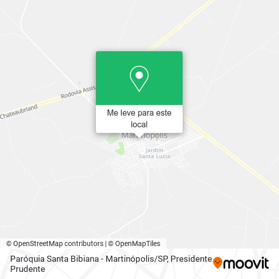 Paróquia Santa Bibiana - Martinópolis / SP mapa