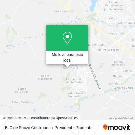 B. C de Souza Contrucoes mapa