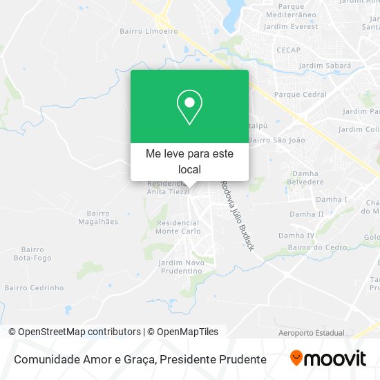 Comunidade Amor e Graça mapa