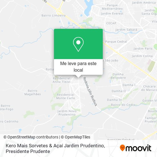 Kero Mais Sorvetes & Açaí Jardim Prudentino mapa