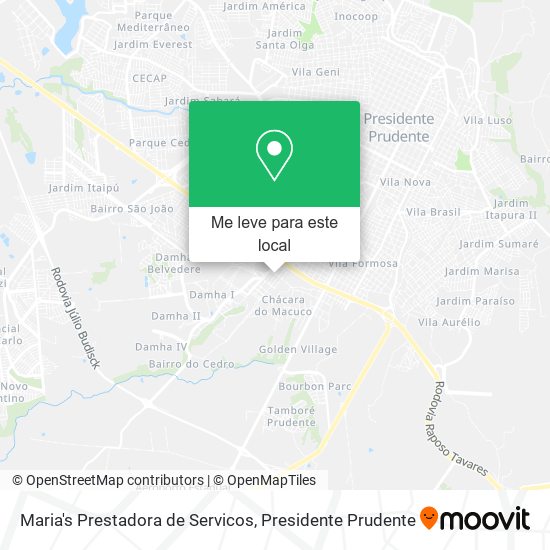 Maria's Prestadora de Servicos mapa