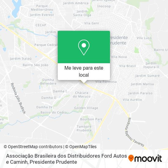 Associação Brasileira dos Distribuidores Ford Autos e Caminh mapa