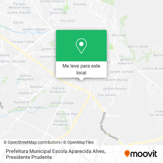 Prefeitura Municipal Escola Aparecida Alves mapa