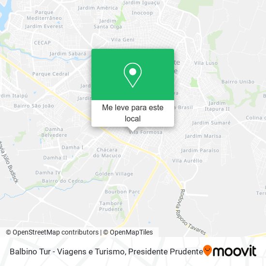 Balbino Tur - Viagens e Turismo mapa