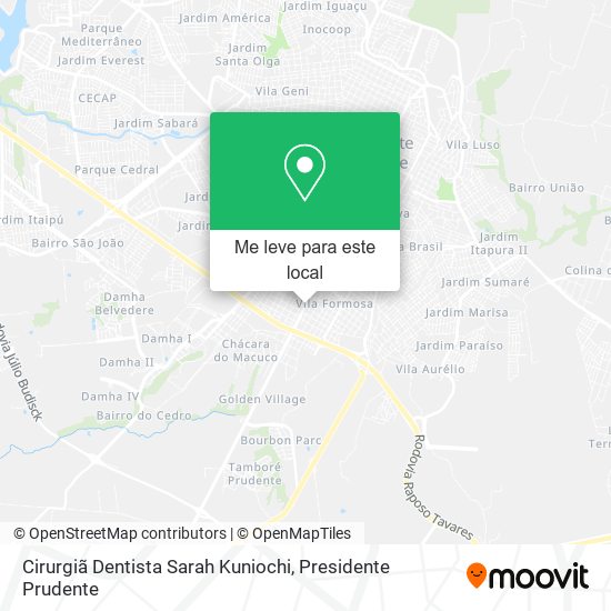 Cirurgiã Dentista Sarah Kuniochi mapa