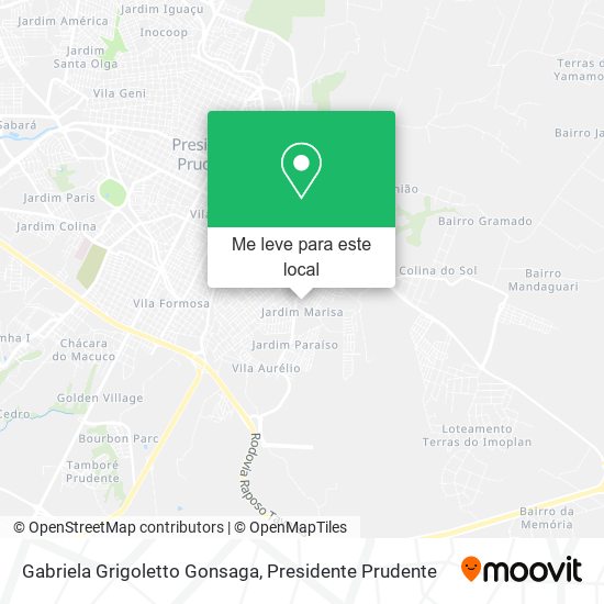 Gabriela Grigoletto Gonsaga mapa