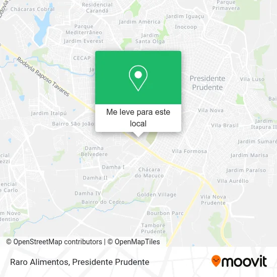 Raro Alimentos mapa