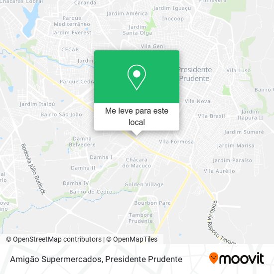 Amigão Supermercados mapa