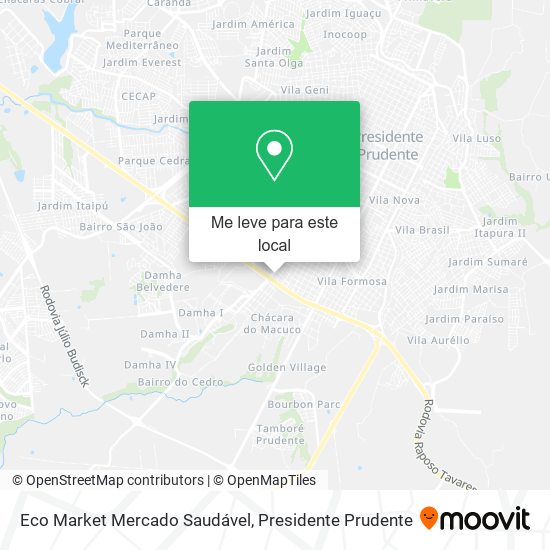 Eco Market Mercado Saudável mapa