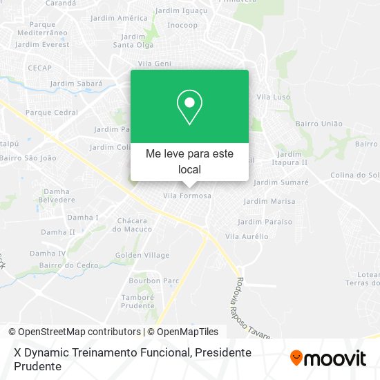 X Dynamic Treinamento Funcional mapa