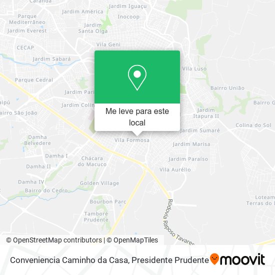 Conveniencia Caminho da Casa mapa