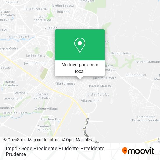 Impd - Sede Presidente Prudente mapa