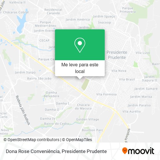 Dona Rose Conveniência mapa