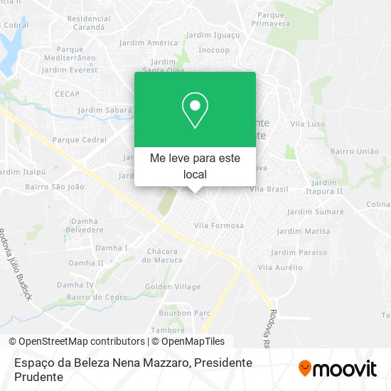 Espaço da Beleza Nena Mazzaro mapa