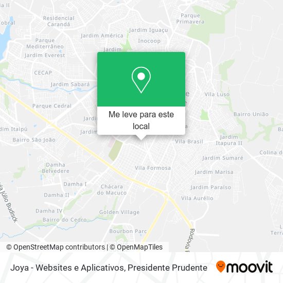 Joya - Websites e Aplicativos mapa