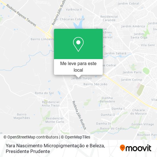 Yara Nascimento Micropigmentação e Beleza mapa