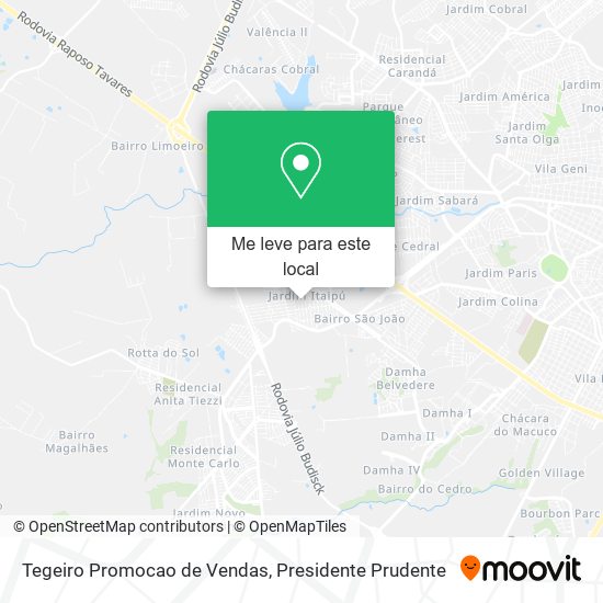 Tegeiro Promocao de Vendas mapa