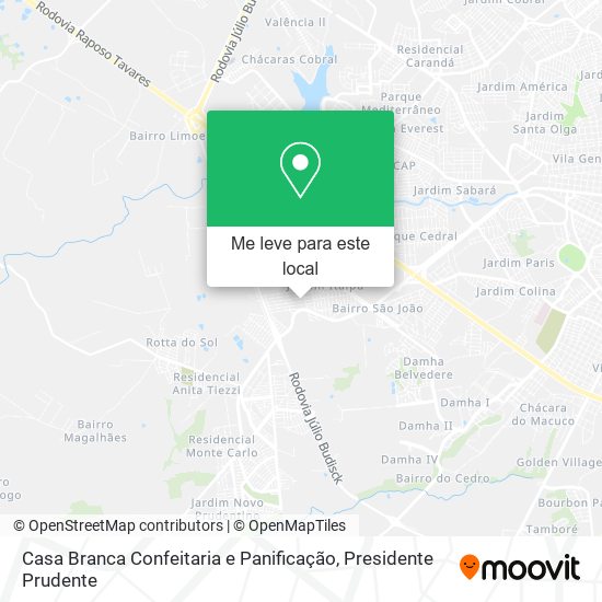 Casa Branca Confeitaria e Panificação mapa