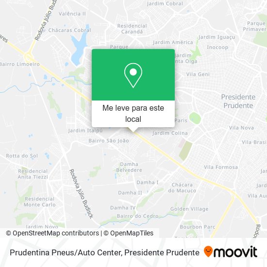 Prudentina Pneus/Auto Center mapa