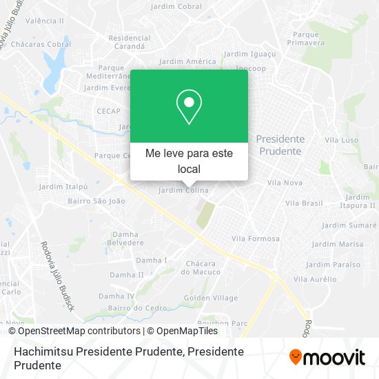 Hachimitsu Presidente Prudente mapa