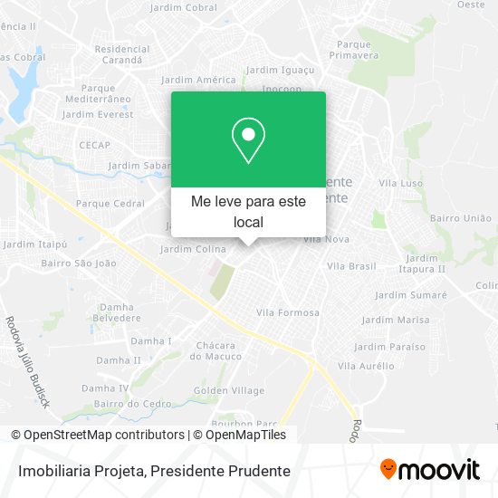 Imobiliaria Projeta mapa