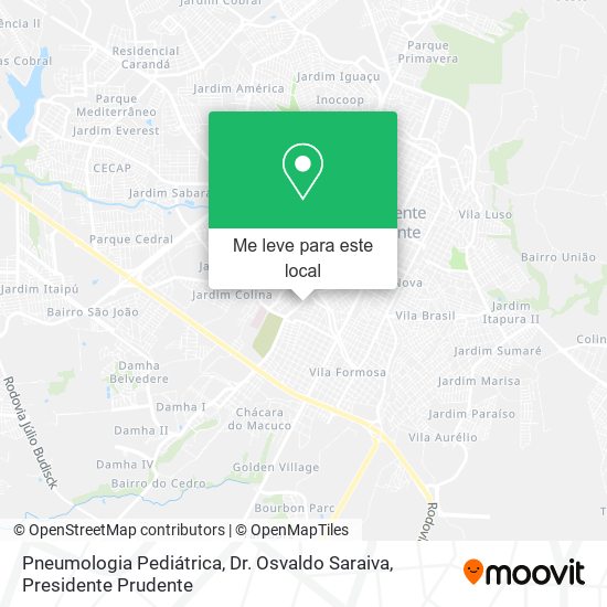 Pneumologia Pediátrica, Dr. Osvaldo Saraiva mapa