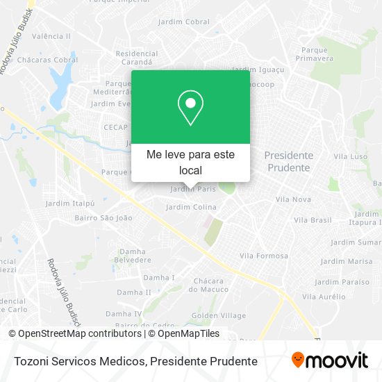 Tozoni Servicos Medicos mapa
