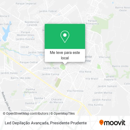 Led Depilação Avançada mapa
