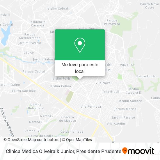 Clinica Medica Oliveira & Junior mapa
