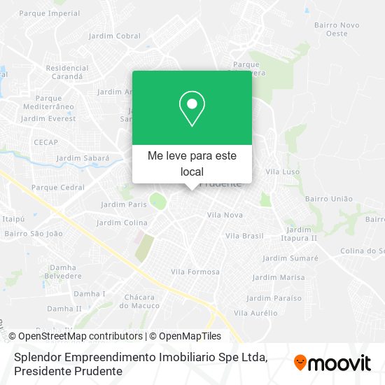Splendor Empreendimento Imobiliario Spe Ltda mapa